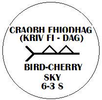 Craobh fhiodhag - Bird-Cherry Ogham